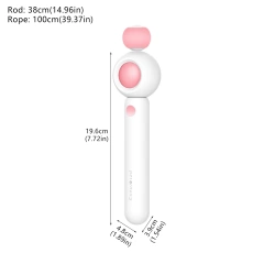Cat Toys Cat Teaser Stick Freely Retractable and Replaceable Feather Toy Head Small and Flexible Cats Mint Pet Supplies