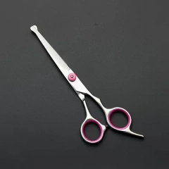 Premium Titanium Coated Dog Grooming Scissors with Safety Round Tips - Professional Grade Kit for Precise and Safe Trimming