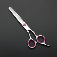 Premium Titanium Coated Dog Grooming Scissors with Safety Round Tips - Professional Grade Kit for Precise and Safe Trimming