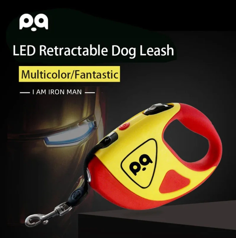 16 Ft Automatic Smart Puppy Lead Rope With Light Heavy Duty 110 lbs Retractable Leash For Large Dog Pet Products