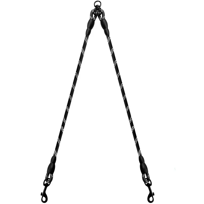 Benepaw Durable Double Dog Leash Coupler Reflective Strong Dual Pet Leash Lead 360° No Tangle For  Small Medium Large Dogs