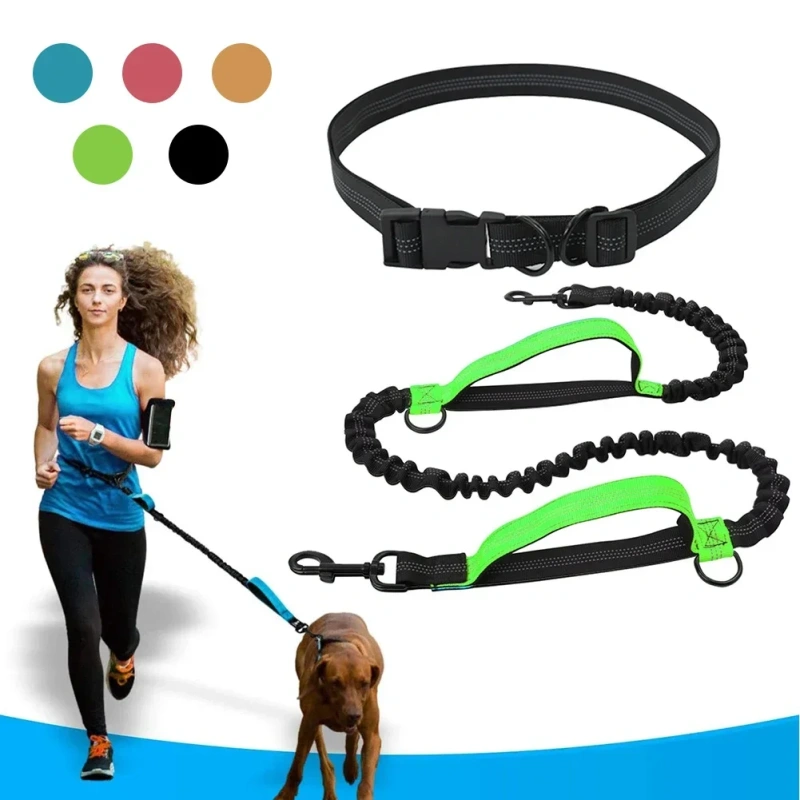 Hand Free Dog Leash for Pet Walking Running Jogging Adjustable Dog leash Waist Belt Chest Strap Traction Rope Dog Accessories