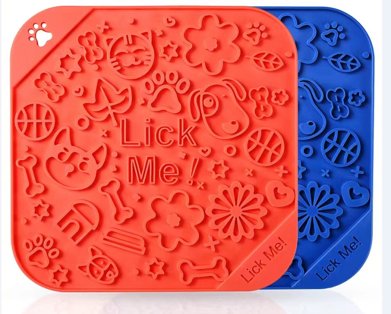 Pet Lick Pad Slower Feeder Pad Cats Dog Mat Feeding Cats Dogs Licking Mat Pet Bathing Distraction Pads Silicone Dispenser