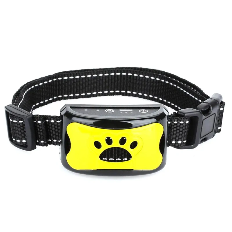 New USB Rechargeable Dogs Training Collar Ultrasonic Pet Dog Anti Barking Stop Barking Vibration Waterproof Collar Devices