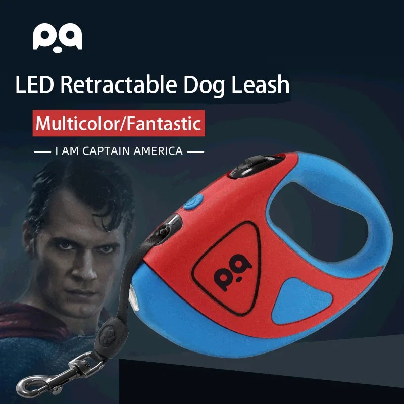 16 Ft Automatic Smart Puppy Lead Rope With Light Heavy Duty 110 lbs Retractable Leash For Large Dog Pet Products