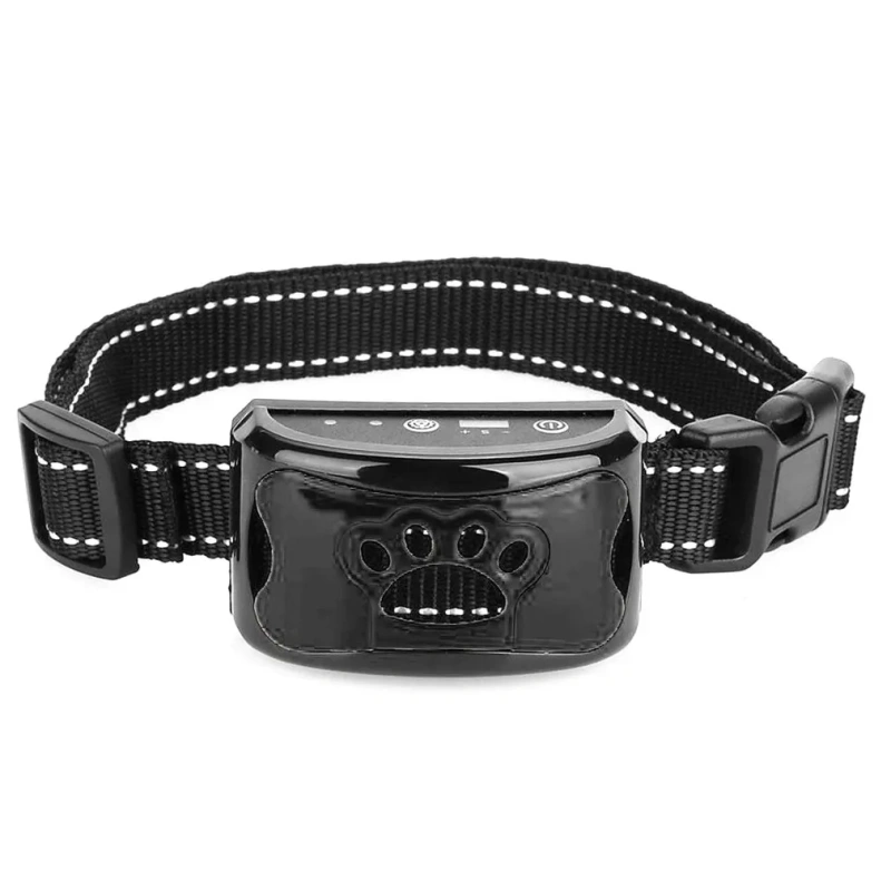 New USB Rechargeable Dogs Training Collar Ultrasonic Pet Dog Anti Barking Stop Barking Vibration Waterproof Collar Devices