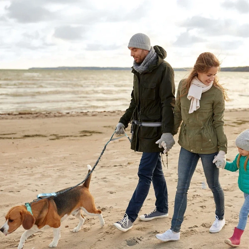 Hand Free Dog Leash for Pet Walking Running Jogging Adjustable Dog leash Waist Belt Chest Strap Traction Rope Dog Accessories