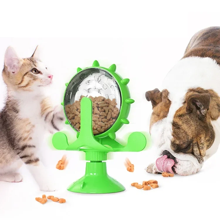 Turntable Leaking Food Cat Toy Training Ball Exercise IQ Cat Feeder Kitten Toy Pet Toy  Cat Food Feeder Ball Pet Products