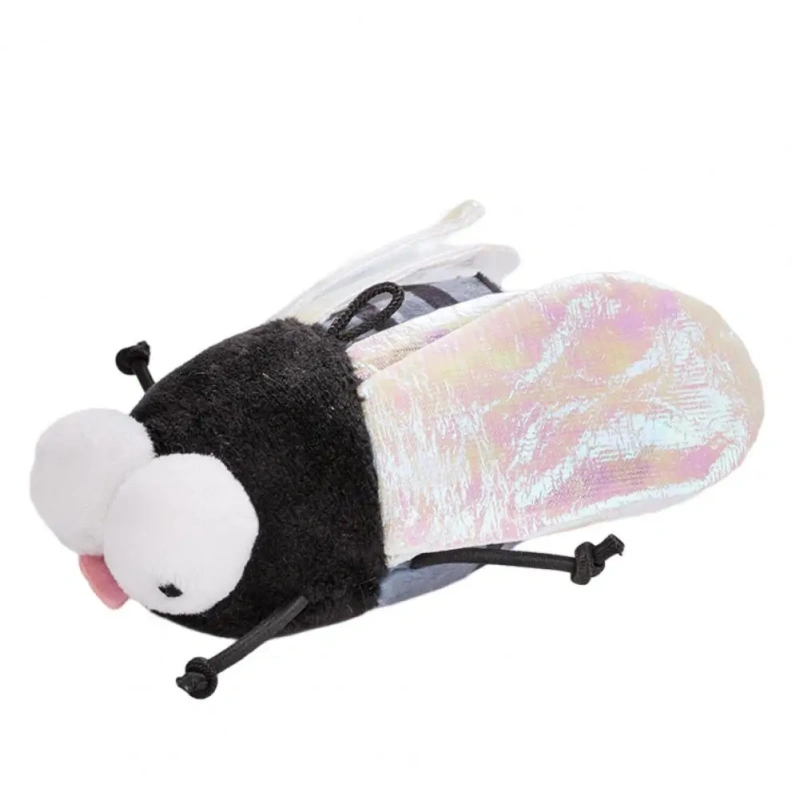 Funny  Cat Plush Toy Portable Bee Shape Pet Cat Plush Squeaky Toy Soft Lightweight Pet Interactive Toy Pet Supplies