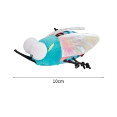 Funny  Cat Plush Toy Portable Bee Shape Pet Cat Plush Squeaky Toy Soft Lightweight Pet Interactive Toy Pet Supplies