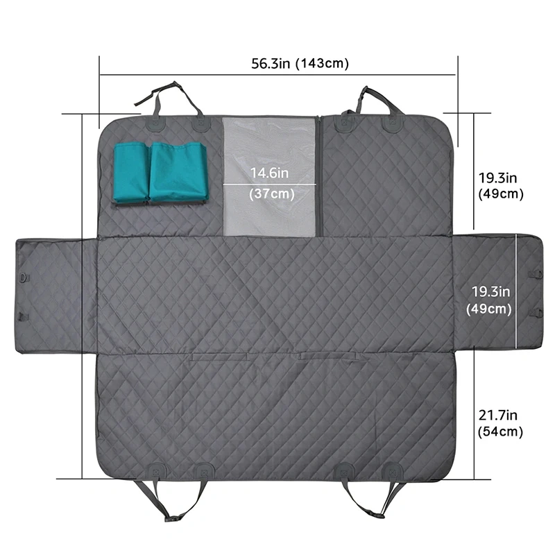 Pet Car Seat Cover Waterproof Dog Carriers Car Rear Back Seat Mat For Dogs Cats Hommock Non-slip Safety Dog Cushion Pet Supplies