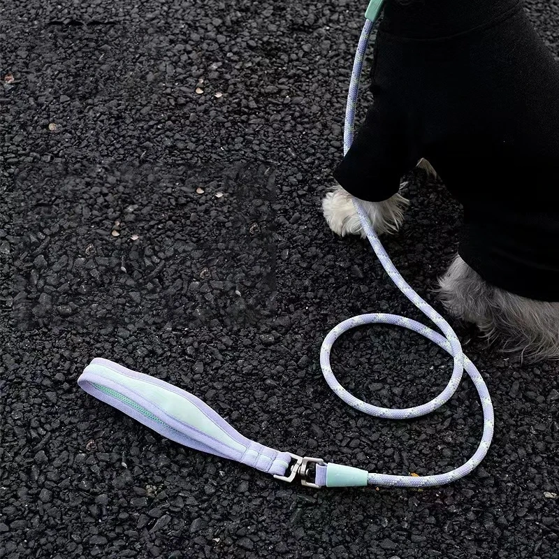 custom Pet p rope explosion-proof impact anti-knotting not strangle hands large dog reflective 2 in 1 dog leash