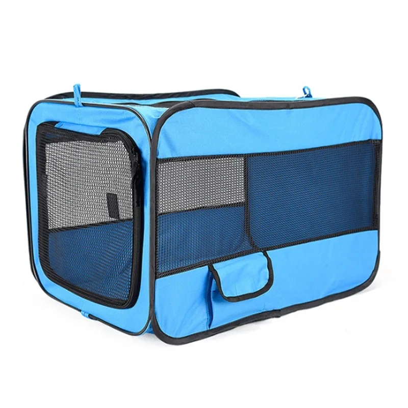 600D Oxford Pet Car Travel Accessories For Dogs Cats Carriers Foldable Portable Pet Cage Tent Kennel With Mat Outdoor