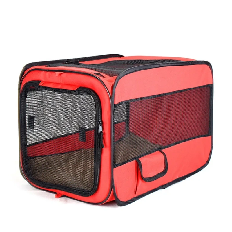 600D Oxford Pet Car Travel Accessories For Dogs Cats Carriers Foldable Portable Pet Cage Tent Kennel With Mat Outdoor