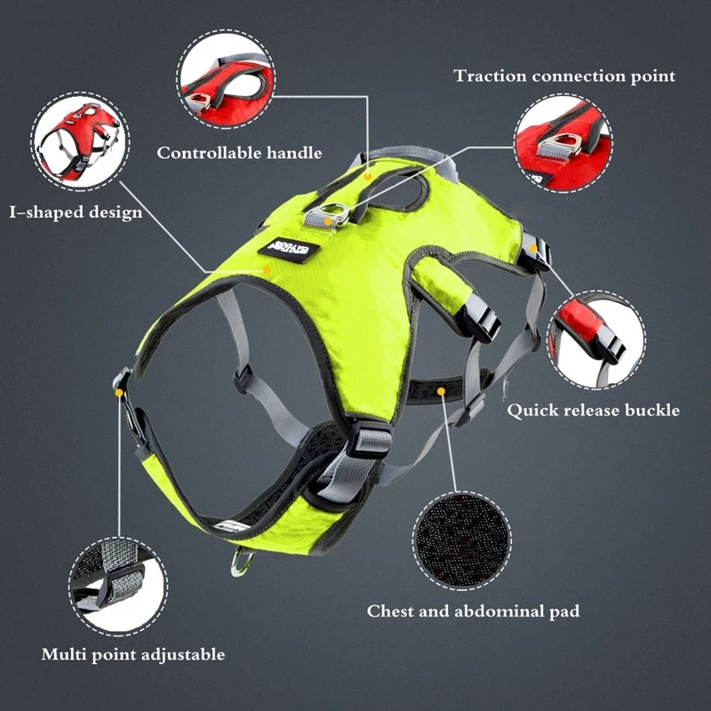 Adjustable Tank Top Pet Chest Strap Explosion-proof Big Dog Chest Strap Oxford Reflective Large Medium Small Pet Traction Rope