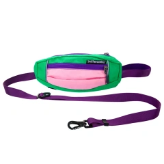 New Pet Dog Collar Soft Padded Comfortable Durable Nylon Pet Collar Multifunctional Dog Leash With Waist Bag Convenient Outdoor