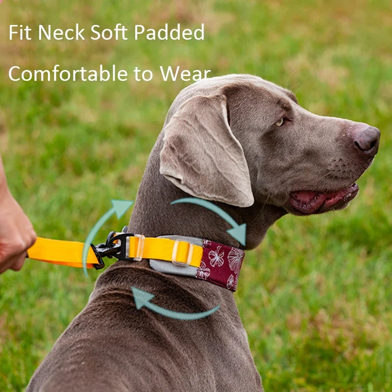 New Pet Dog Collar Soft Padded Comfortable Durable Nylon Pet Collar Multifunctional Dog Leash With Waist Bag Convenient Outdoor