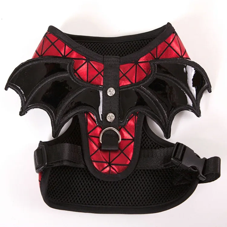 Fashion Pet Dog Harness Leash Training Walk Vest Small Medium Dogs Cat Bat Wings Harness With Leash Set Chihuahua Pet Products