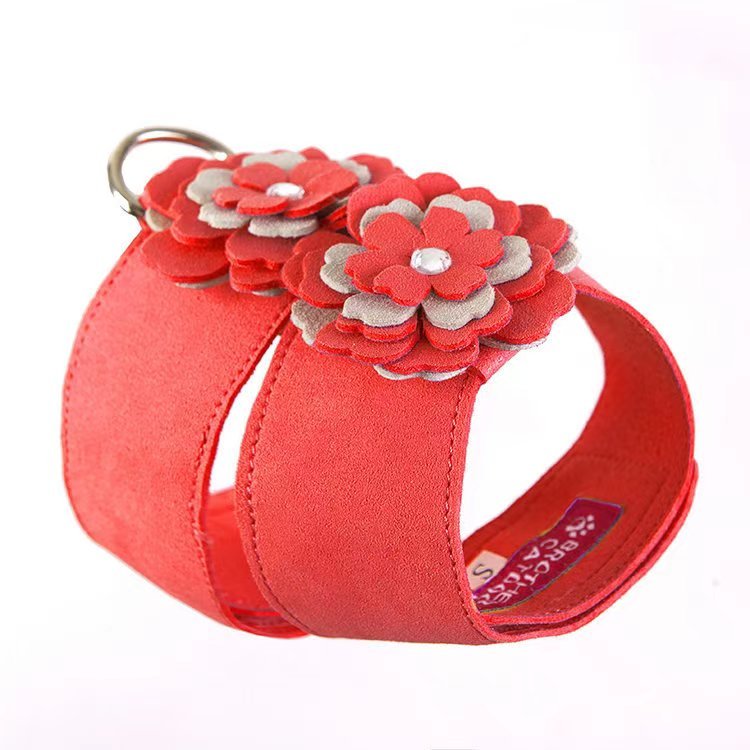 Hot selling  puppy dog harness  Lovely cat harness  Custom design soft fabric small dog harness and leash set