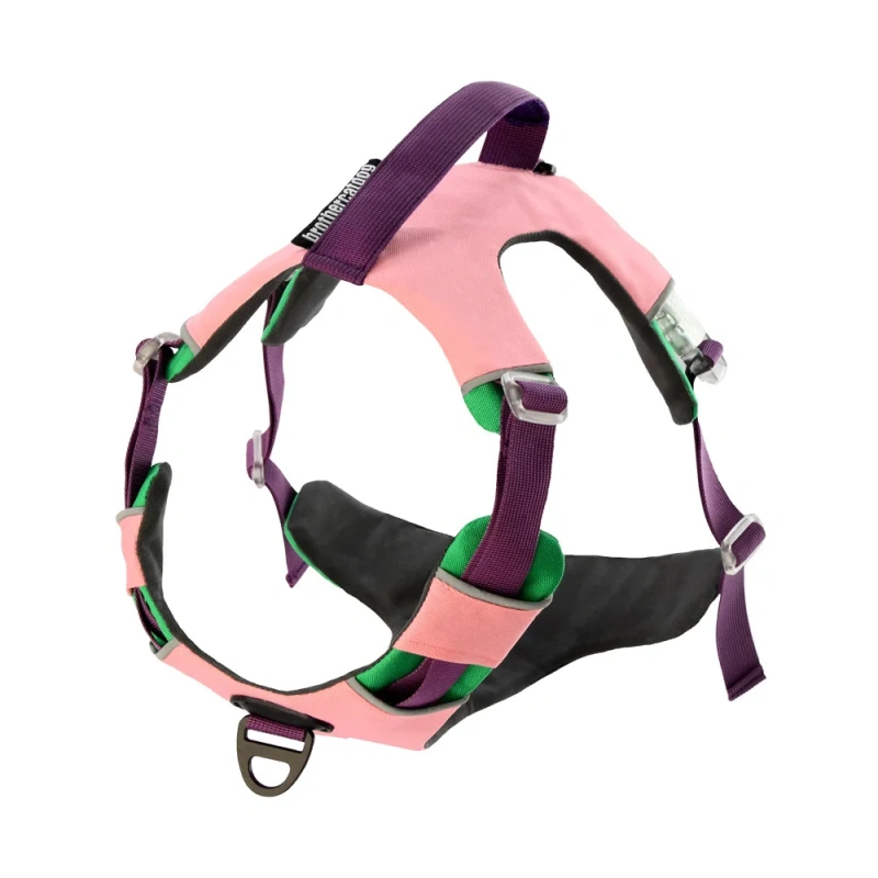Dog Harness Breathable Sport Harness with Handle-Reflective Adjustable for Medium Large Dogs,Back/Front Clip for Easy Control