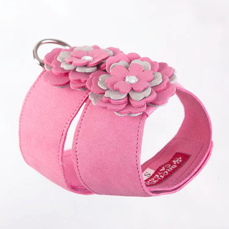 Hot selling  puppy dog harness  Lovely cat harness  Custom design soft fabric small dog harness and leash set