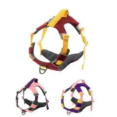 Dog Harness Breathable Sport Harness with Handle-Reflective Adjustable for Medium Large Dogs,Back/Front Clip for Easy Control