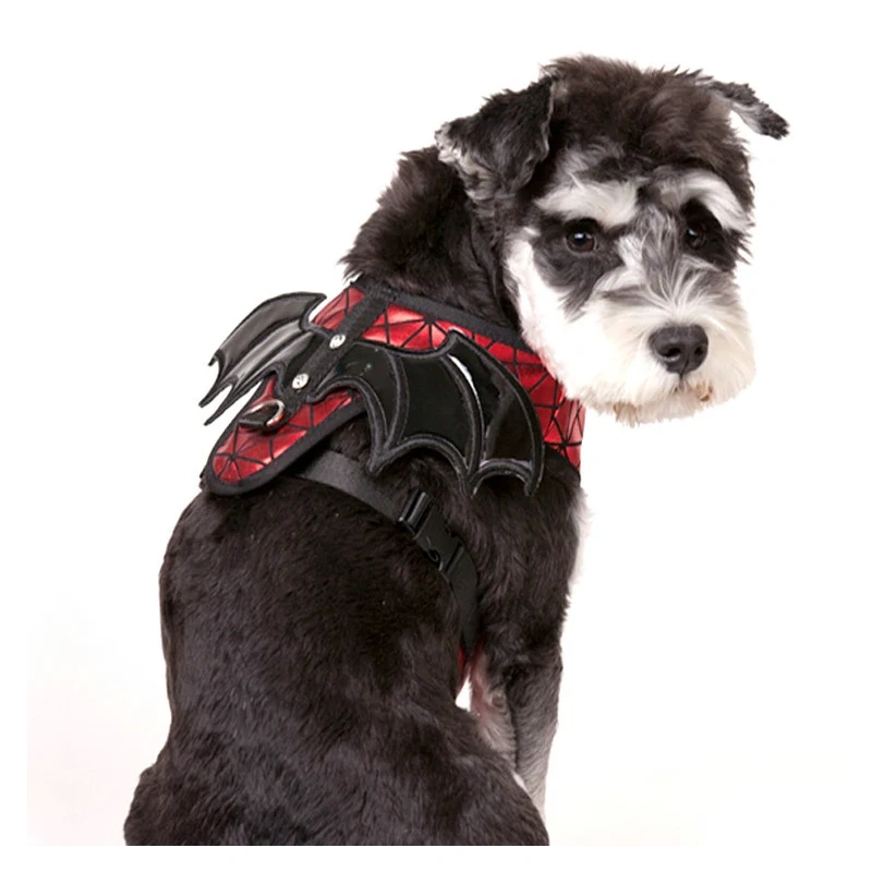 Fashion Pet Dog Harness Leash Training Walk Vest Small Medium Dogs Cat Bat Wings Harness With Leash Set Chihuahua Pet Products