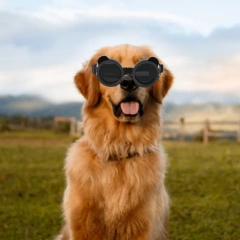 Pet Goggles for Small Dogs PVC Sun Protective Goggles with Adjust Belt Elastic Dog Goggles