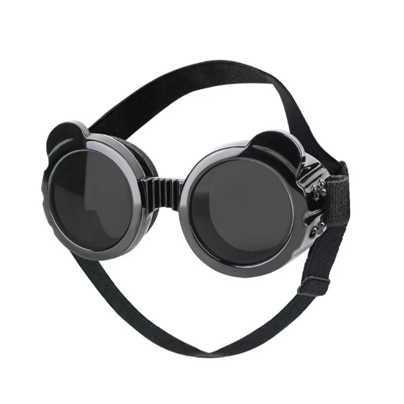 Pet Goggles for Small Dogs PVC Sun Protective Goggles with Adjust Belt Elastic Dog Goggles