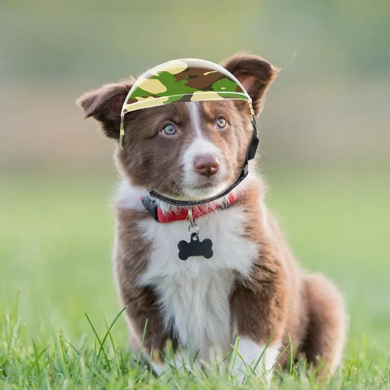 Pet Helmets Dog Cat Bicycle Motorcycle Helmet Outdoor Riding Dog Safety Hat For Traveling Head Protection Pet Travel Supplies