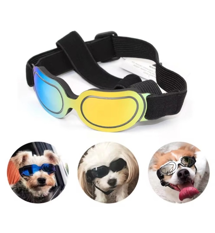 Dog Goggles Small Breed UV Lens Doggy Sunglasses for Small Dogs Eyes Protection Outdoor Antifogging Snowproof Windproof Glasses