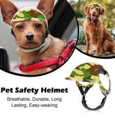 Pet Helmets Dog Cat Bicycle Motorcycle Helmet Outdoor Riding Dog Safety Hat For Traveling Head Protection Pet Travel Supplies