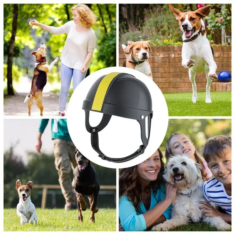 Dog Safety Hat Pet Hard Safety Hat For Motorcycle Riding Stylish Doggy Hat Adjustable Safety Pet Hat For Walking And Outdoor