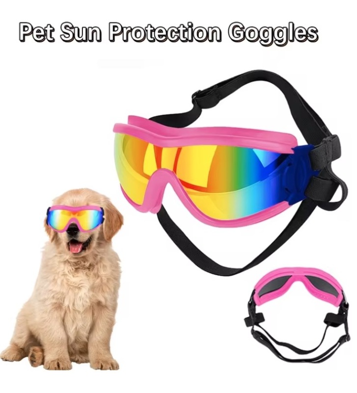 Adjustable Pet Dog Goggles Sunglasses Anti-UV Sun Glasses Eye Wear Protection Black Widely Used Dog Sunglasses Pet Dog Supplies