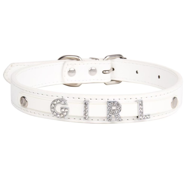 Fashion PU Leather Customized  Letters Daddy Slave Collar Sexy Rhinestone Bdsm Name Chocker Necklace Cosplay Jewelry