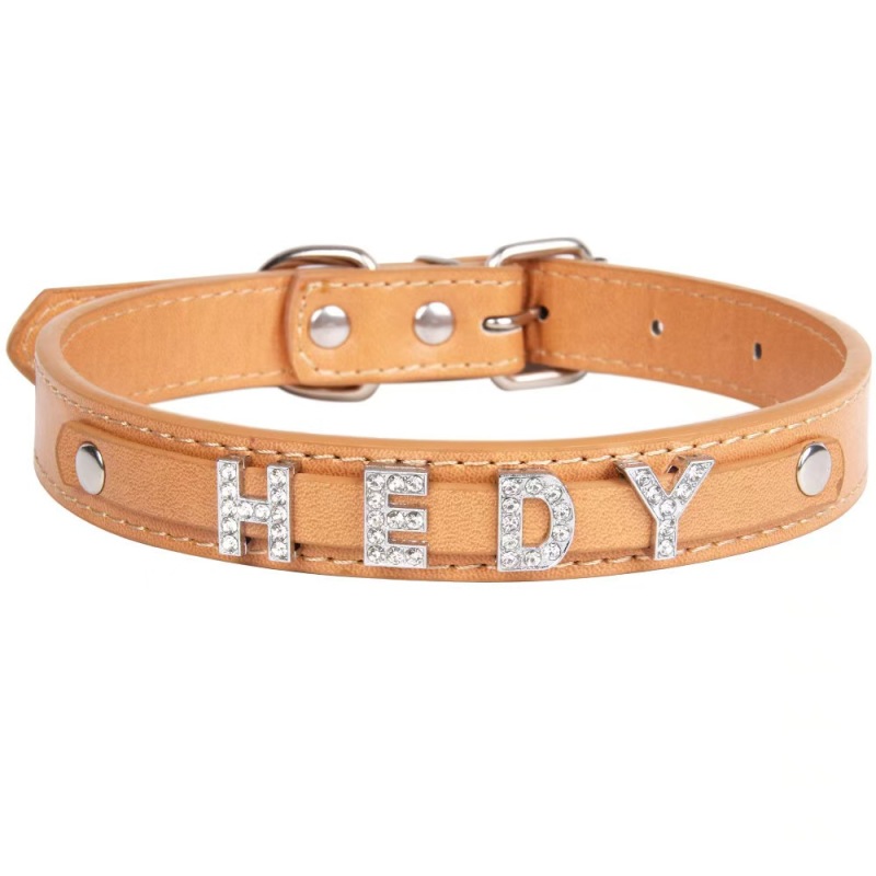Fashion PU Leather Customized  Letters Daddy Slave Collar Sexy Rhinestone Bdsm Name Chocker Necklace Cosplay Jewelry