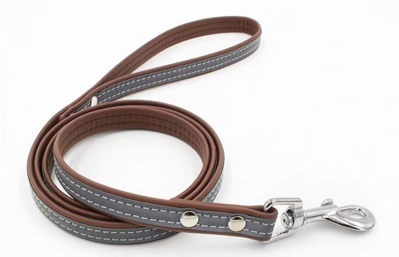 Personalized Dog Collar Leather Reflective Cat Collar Custom Engraved ID Tag Engraved For Puppy Large Dogs  Pet accessories