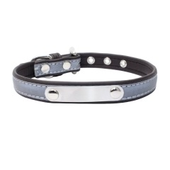 Personalized Dog Collar Leather Reflective Cat Collar Custom Engraved ID Tag Engraved For Puppy Large Dogs  Pet accessories
