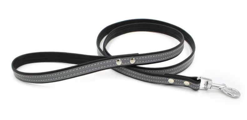Personalized Dog Collar Leather Reflective Cat Collar Custom Engraved ID Tag Engraved For Puppy Large Dogs  Pet accessories