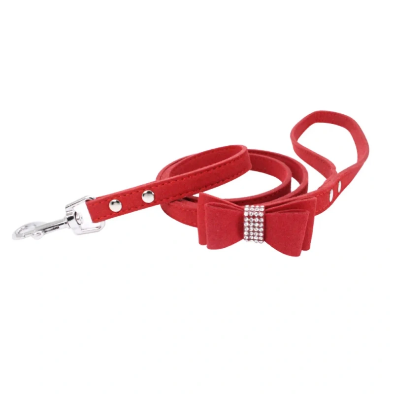 Dog Leash Chiens Nylon Training Perro Leads Rope Chain Pet Cat Traction Belt Bowknot for Collar Walking Running New