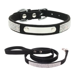Personalized Nameplate Bling Cat Dog Collar Custom Free Engraved ID Name Tag Pet Dog Collars for Small Medium Large Dogs