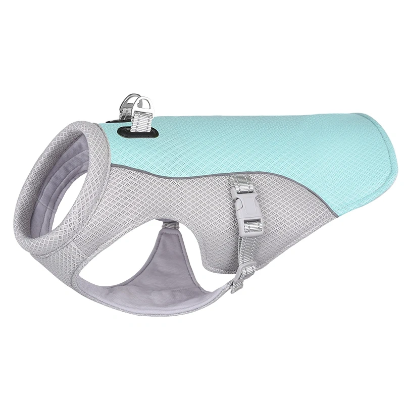Dog Cooling Vest Breathable Mesh Dog Jacket Summer Cool and Comfortable Dog Coat Adjustable with Reflective Strip Pet Clothes