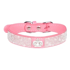 Diamond Inlaid Pet Cat Collar Pets Shiny Crystal Elastic cats Collars Accessories For Kitten Dog Collar Cat Necklace