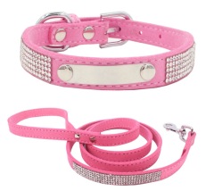 Personalized Nameplate Bling Cat Dog Collar Custom Free Engraved ID Name Tag Pet Dog Collars for Small Medium Large Dogs