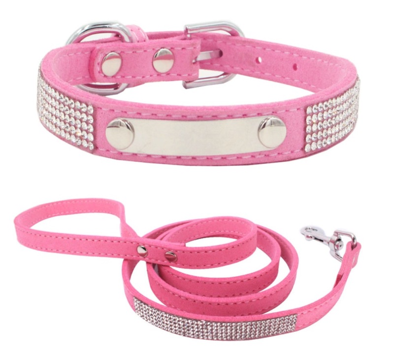 Personalized Nameplate Bling Cat Dog Collar Custom Free Engraved ID Name Tag Pet Dog Collars for Small Medium Large Dogs