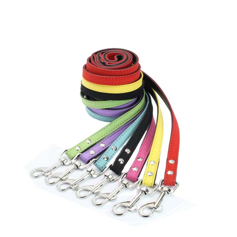 Dog Collar Adjustable Pet Products pet Necklace Dog Harness Leash Quick Release Bling Rhinestone 1 PC PU Leather