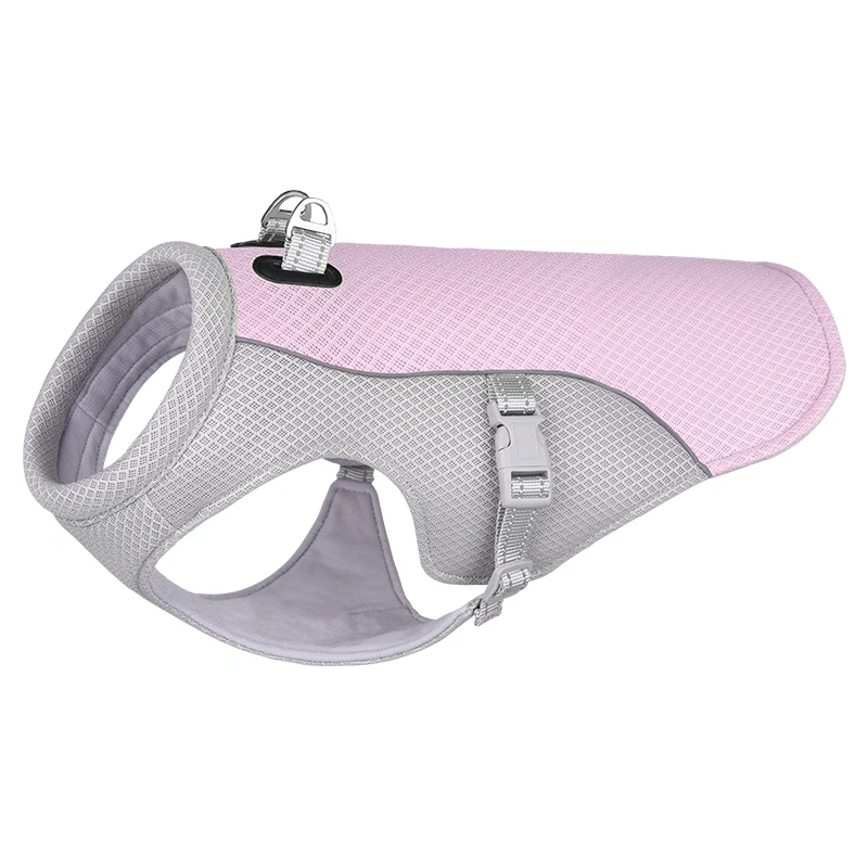 Dog Cooling Vest Breathable Mesh Dog Jacket Summer Cool and Comfortable Dog Coat Adjustable with Reflective Strip Pet Clothes
