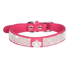 Diamond Inlaid Pet Cat Collar Pets Shiny Crystal Elastic cats Collars Accessories For Kitten Dog Collar Cat Necklace