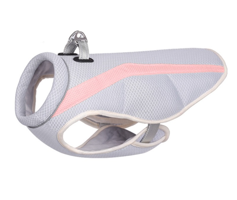 Dog Cooling Vest Breathable Mesh Dog Jacket Summer Cool and Comfortable Dog Coat Adjustable with Reflective Strip Pet Clothes