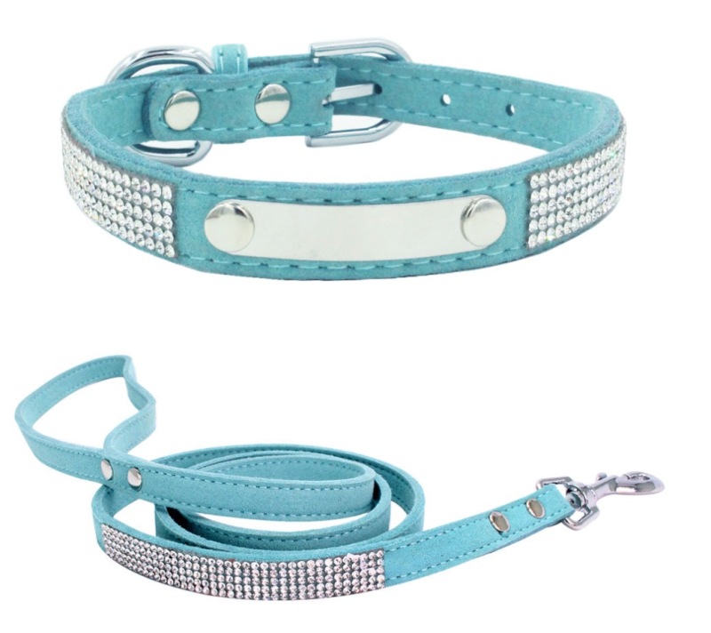 Personalized Nameplate Bling Cat Dog Collar Custom Free Engraved ID Name Tag Pet Dog Collars for Small Medium Large Dogs